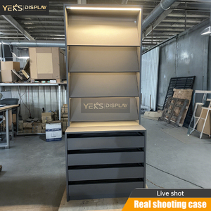 Im lặng tùy chỉnh kim loại gạch đá gỗ tủ trưng bày Giá trượt Kệ yeks TL-11 cho showroom Sàn Mẫu triển lãm - Product Image 5