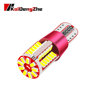 หลอดไฟ LED ภายในรถยนต์รุ่นใหม่หลอดไฟ LED แคนบัส T10 3014 57 SMD W5W T10 DC12V เป็น24V CANbus ผิดพลาด5W ไฟ - Product Image 1