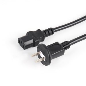 ปลั๊กกลม2ขาแบบญี่ปุ่นที่ได้รับการรับรอง PSE สำหรับสายไฟตัวเมียมาตรฐาน IEC สำหรับพีซี/คอมพิวเตอร์ - Product Image 1