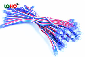 High Quality DC5V 12mm F8 Custom RGB Long Line <strong>LED</strong> Light String 5v 12mm RGB Synchronization Effect Pixel Light String