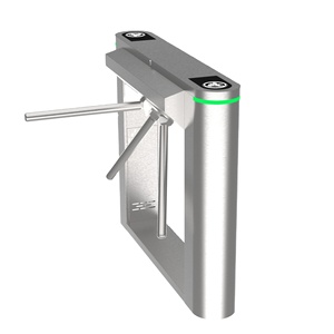 Puerta de barrera de acceso inteligente TCP/IP QR ESD Sistema de torniquete de entrada Precio Control de multitudes Trípode Torniquete