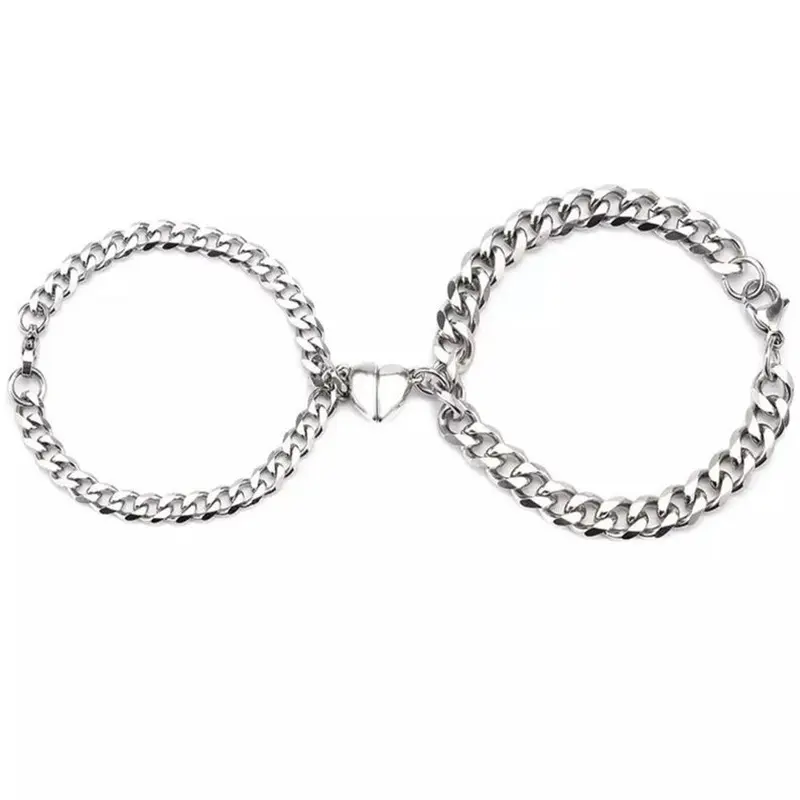 2 шт. 2022 новый дизайн магнитные браслеты для пар для влюбленных мужчин женщин браслет с цепочкой для влюбленных браслет с шармами браслет