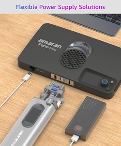 ไฟวิดีโอ60C amaran pano 2300K-10000K 60W RGB พร้อมโหมดควบคุมด้วยแอป12โหมดแสง - Product Image 3