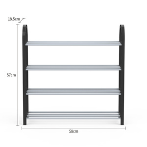 Hộ gia đình nhà phòng khách lối vào 4 cấp Giày Treo đường sắt kim loại Giày móc áo ráp tiết kiệm không gian 4 Tie Giày giá - Product Image 6