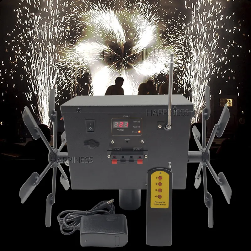 ステージ噴水と結婚披露宴の花火のためのCE認証コールドスパークマシンパイロリモートワイヤー制御発射システム