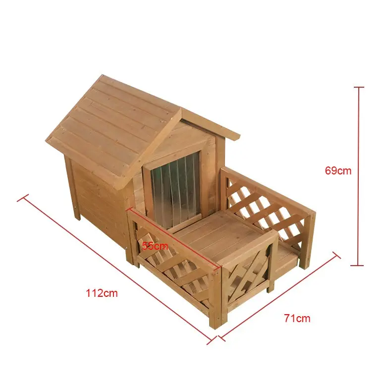 Quality assurance luxury outdoor china fir wooden pet dogs houses with courtyard