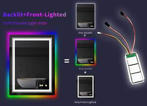 RGB DC 12V 5A 60W Desempañador Pad Espejo Led Módulo de sensor táctil Atenuación continua Interruptor de control de tres botones - Product Image 4