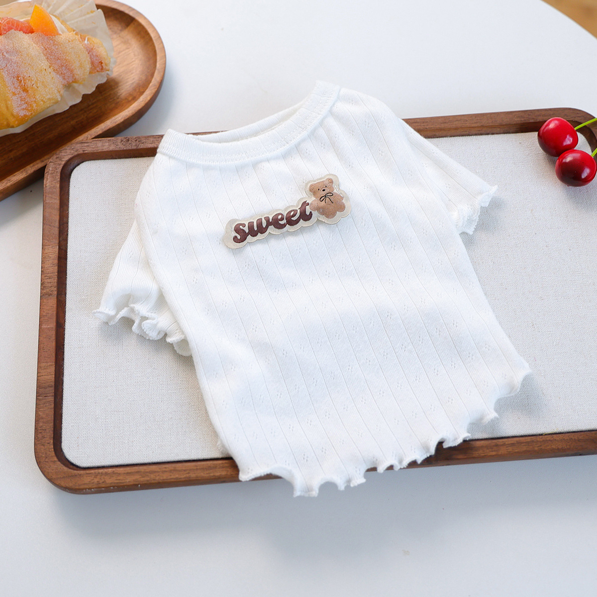Suéter de punto Sweet Bear - Blanco