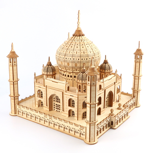 จิ๊กซอว์ไม้3D ภูมิศาสตร์แห่งชาติทัชมาฮาลอินเดียชุดของเล่นสร้างโมเดลของขวัญสำหรับผู้ใหญ่และผู้ชายอายุ14ปีขึ้นไป - Product Image 5