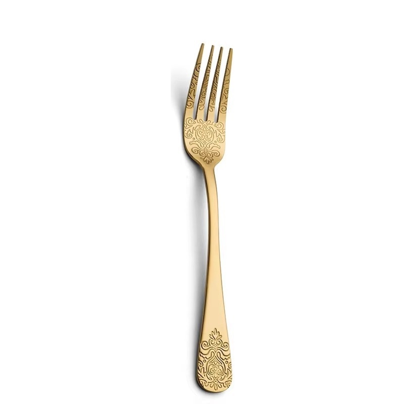 Fourchette à dîner dorée