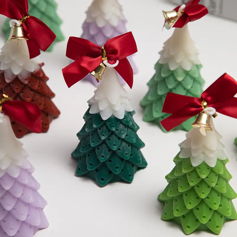 Lilin wangi aromaterapi berbentuk pohon Natal, hiasan rumah kreatif hadiah liburan