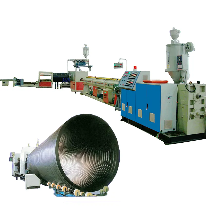 HDPE-Rohrmaschine mit großem Durchmesser Wickelwand Abwasserkanal Drainage Rohrproduktionslinie