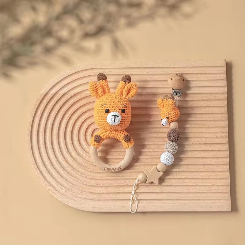 Ensemble de hochets Girafe Orange
