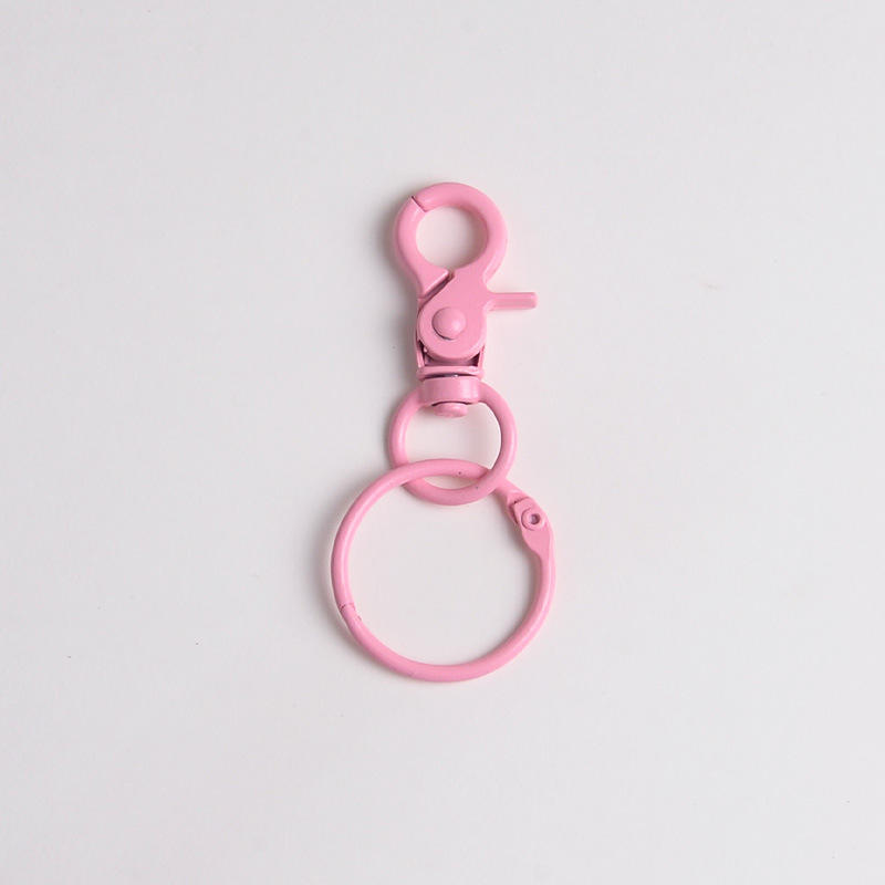Boucle chien rose 3cm circlip