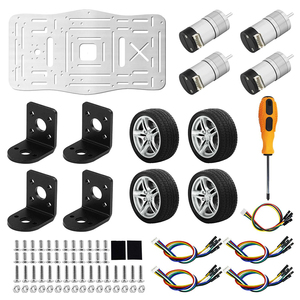 Mini-Roboter-Chassis-Kits mit 310-Getriebemotor und 4-Kanal-Motortreiberplatinen-Erweiterungsplatine MSPM0 für Roboter-Autorennen - Product Image 3