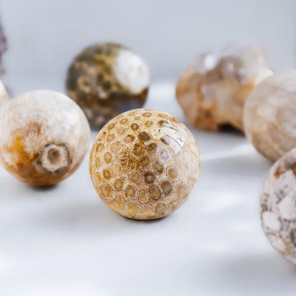 Commercio all'ingrosso naturale Fengshui gemma sfera cristalli di quarzo pietre curative corallo diaspro cristallo artigianato palla