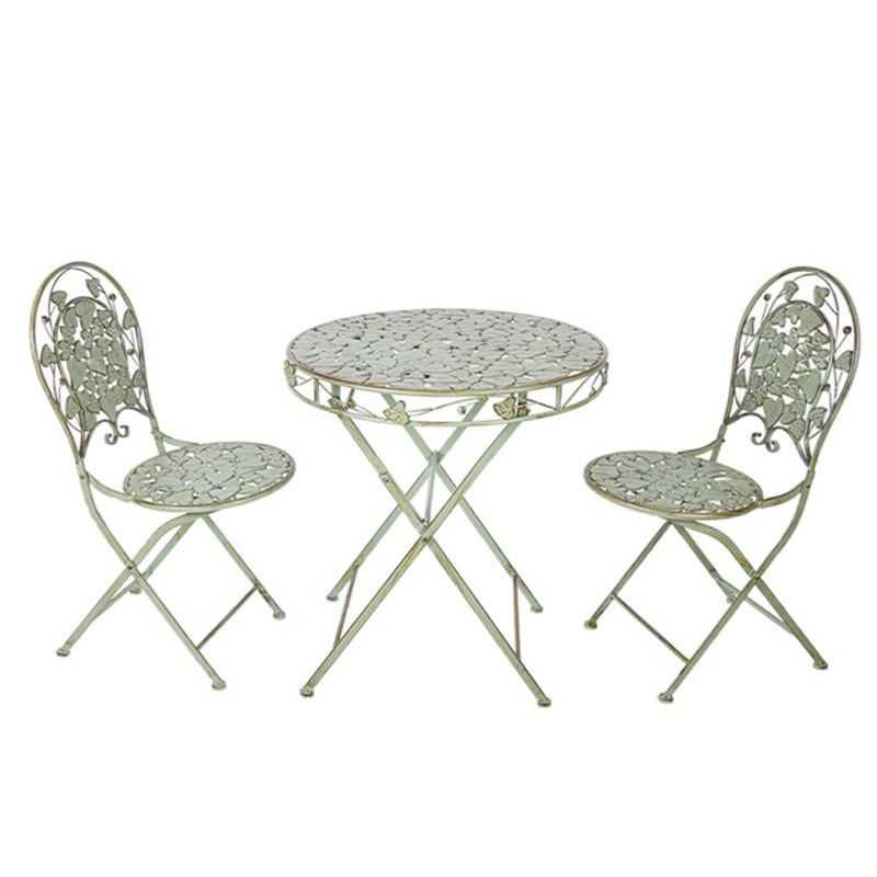 Table et chaise D-une table et deux chaises