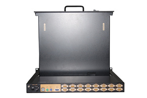 17英寸10-16 KVM开关液晶VGA控制台1U机架屏幕KVM开关库存 - Product Image 2