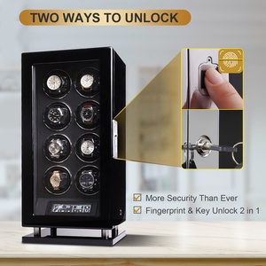 Hot Sale 2025 Luxury Fingerprint and Key Lock Automatic <strong>Watch</strong> Case High Quality <strong>Watch</strong> Winder Safe Box for Men <strong>Watch</strong> - Product Image 2