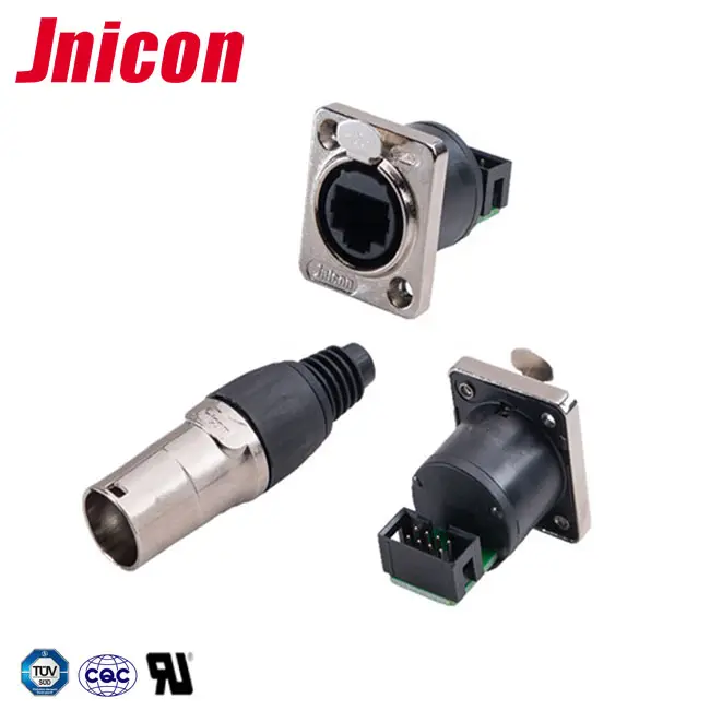 Jnicon IP65 промышленный ethernet RJ45 Водонепроницаемый Разъем lan connection RJ45 соединительный кабель RJ45