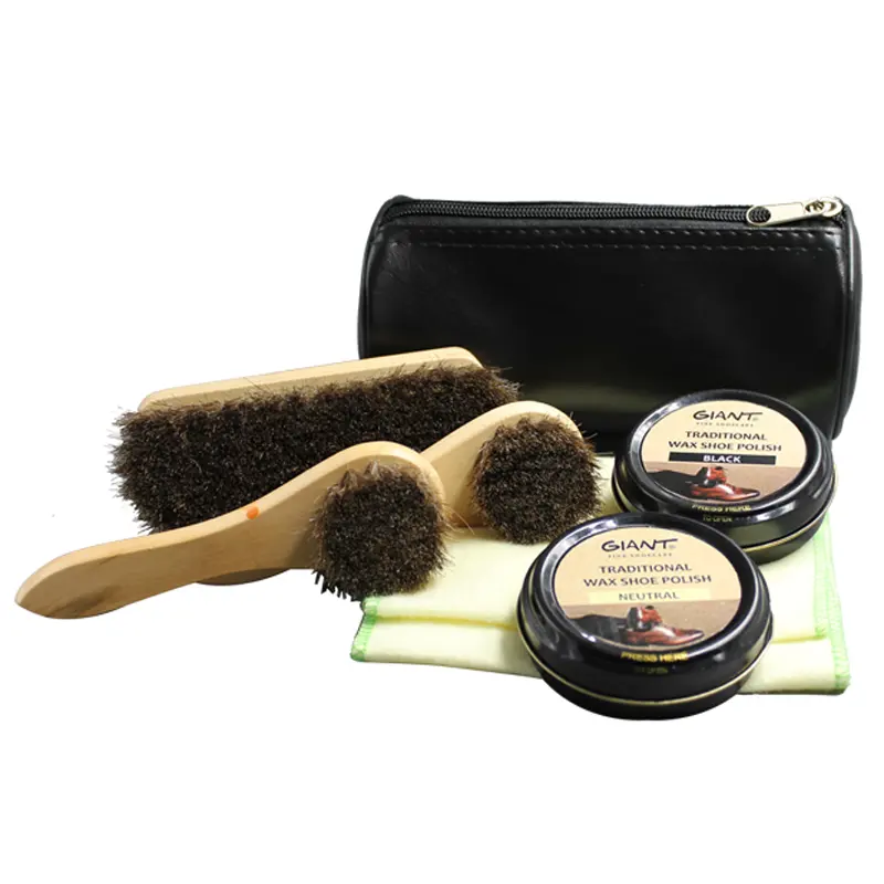 SHOE POLISH WAX KIT Mild Ingredients Premium Carnauba Wax Clean Soften Preserves for for any kind of leather and all colors