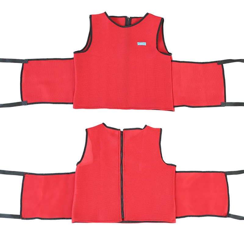 Red breathable mesh