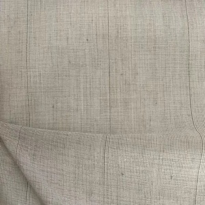 优雅纹理亚麻白色灰色薄纱涤纶面料，用于窗户滤光窗帘 - Product Image 2