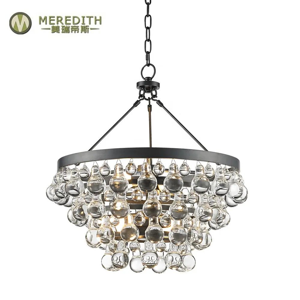 Lámpara colgante Meredith, candelabros de cristal, luces colgantes, candelabro de cristal colgante moderno, luz colgante de techo de cristal
