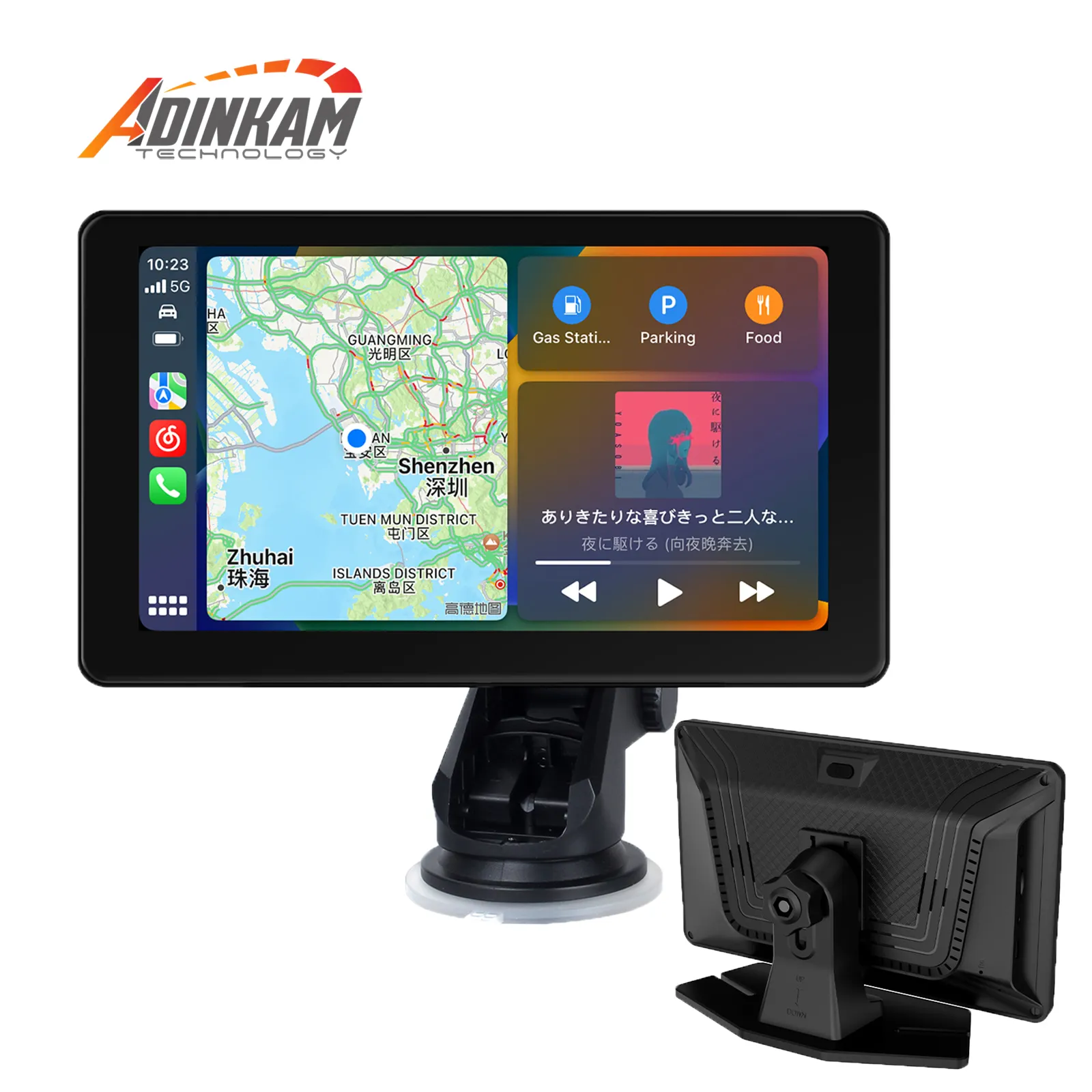 ADINKAM P70 7 Inch Universal Portable Car Player Radio Wireless Carplay Android Auto Player IPS Touch Screen Monitor BT FM AUX