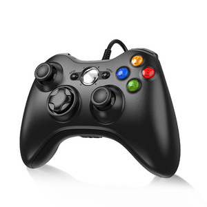 ブラックミニ振動モータージョイスティック有線/ワイヤレスXbox 360用PC用ゲームコントローラーP3 Android用小型ゲームコントローラー - Product Image 1
