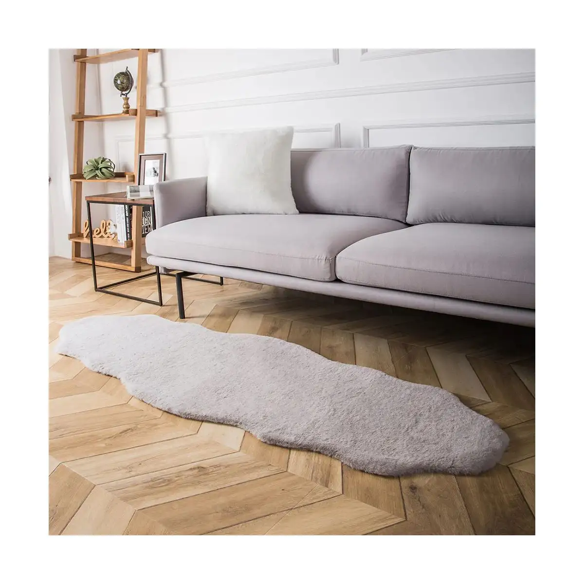 Hot sale Smooth Rabbit Fur Rug Carpet Luxury Rugs Living Room Shaggy Carpets Warm Rabbit Fur Carpet Bedroom