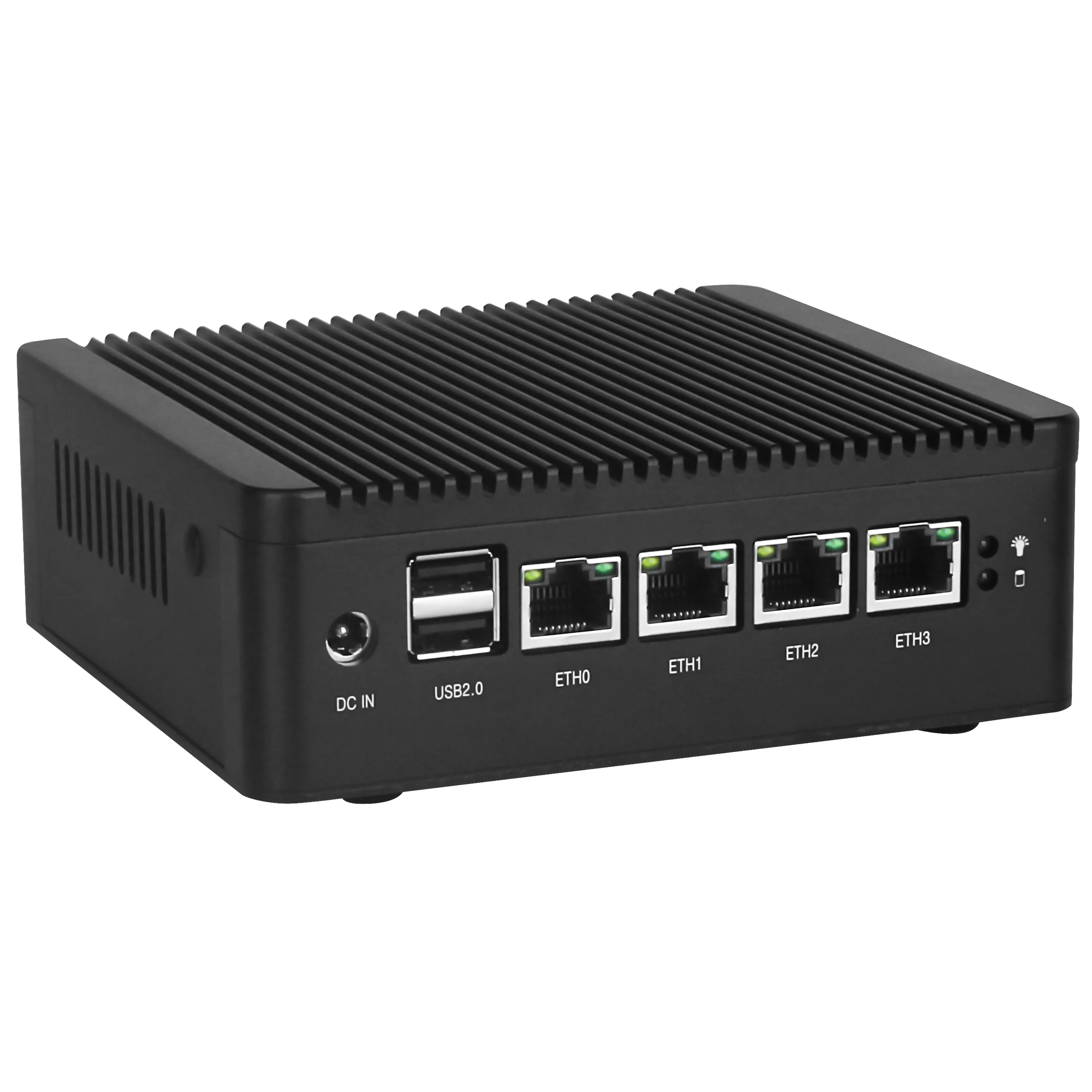 ASCOSK Mini PC 4LAN industrial Embedded Fanless de bajo costo firewall PC N4000 win10 Ubuntun Mini PC con pantalla dual AN2