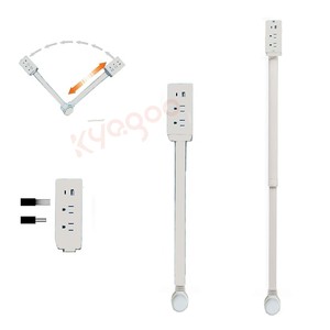 Многофункциональный удлинитель для розетки с поворотом на 180 °, USB-A и USB-C порты, выдвижной выход для труднодоступных мест - Product Image 1