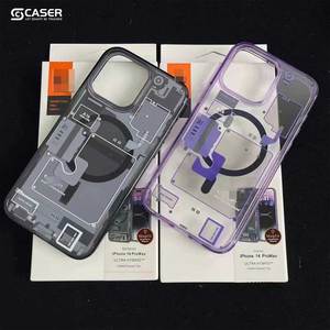 Good Selling Technology Style Circuit Board Magnetic Phone Case Popular Design Acrylic Cyberpunk Phone <strong>Cover</strong> for Iphone 16 15 - Product Image 3
