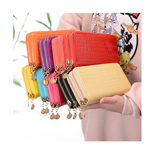 Mayorista Diseñador Señoras Cartera de cuero Logotipo personalizado PU Cocodrilo Patrón Tarjetero Nylon Nuevo Viaje Pequeño Largo Dinero Cubierta - Product Image 1