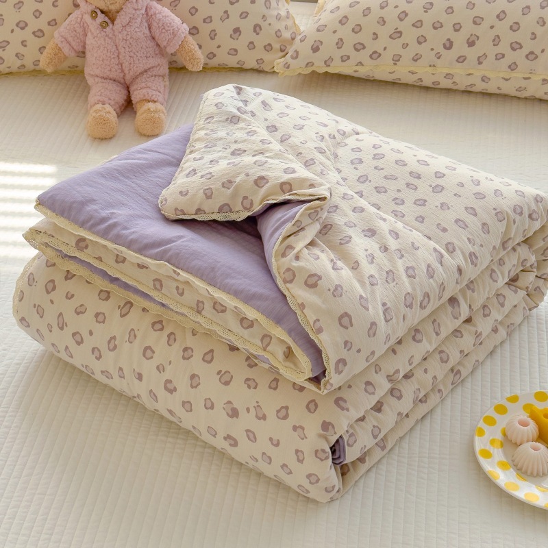 Little purple leopard print-delicate soft-exquisite lace