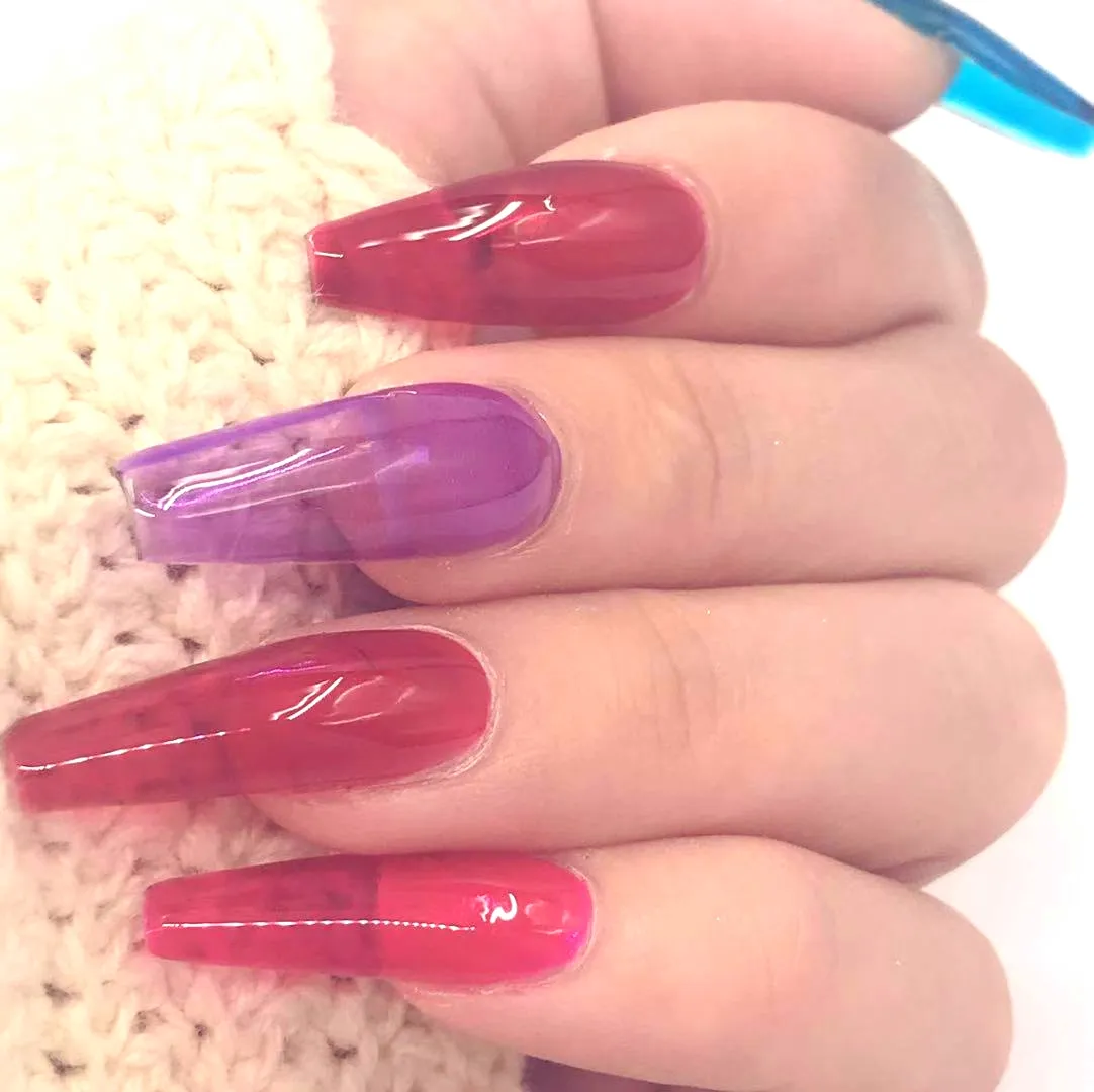 Conjunto de esmalte de unha gel gelatina, conjunto de cores para unhas acessórios de arte