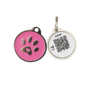 URL-Codierung ISO14443A Metall-Haustier-Halskette Tags NFC-Tag Benutzer definiertes Logo Kunden spezifischer QR-Code