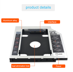 Hot Caddy 2.5นิ้ว SATA HDD SSD ฮาร์ดไดรฟ์อะแดปเตอร์กับกล่องอลูมิเนียม9.0/9.5/12.7mm - Product Image 5