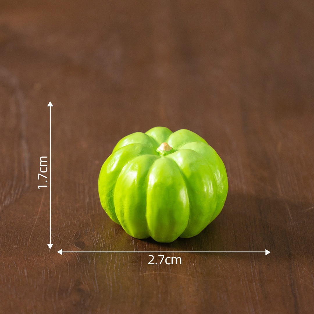 4 calabazas verdes de colores