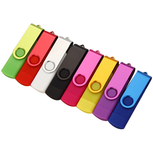 Yüksek hızlı 2 in 1 Usb Disk sopa OTG Metal döner Usb Flash sürücü özel 1/2/4/8/16/32/64GB Memoria depolama çift kullanımlı Pendrive - Product Image 6