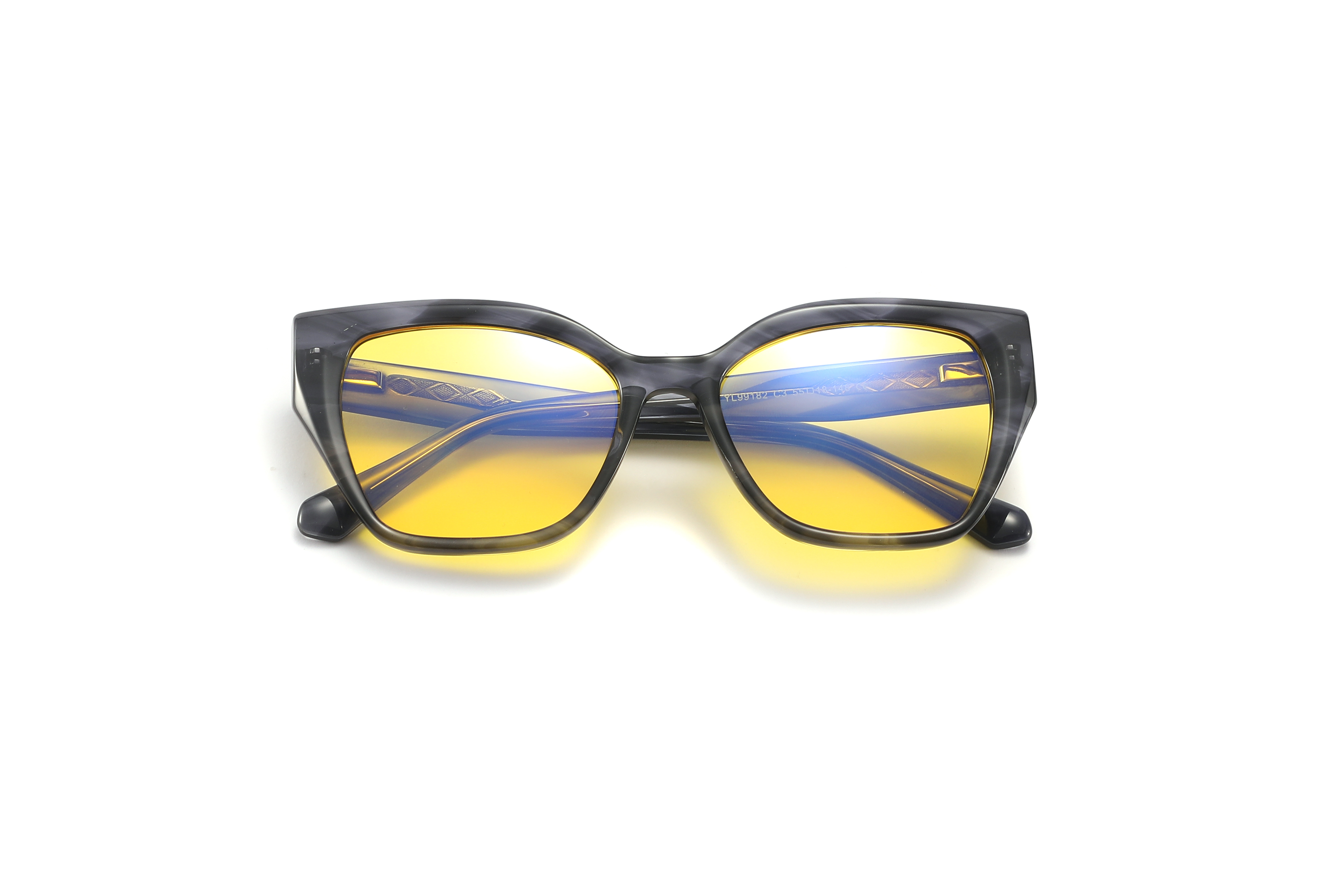 Translucent black grey-yellow