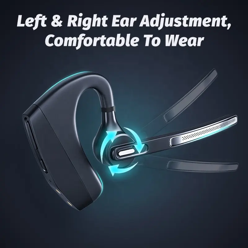 ENC Business Wireless Headset With Mic 10 Hrs Talk Time Noise Cancelling Wireless Headphones With 750mAh Charging Case For PC