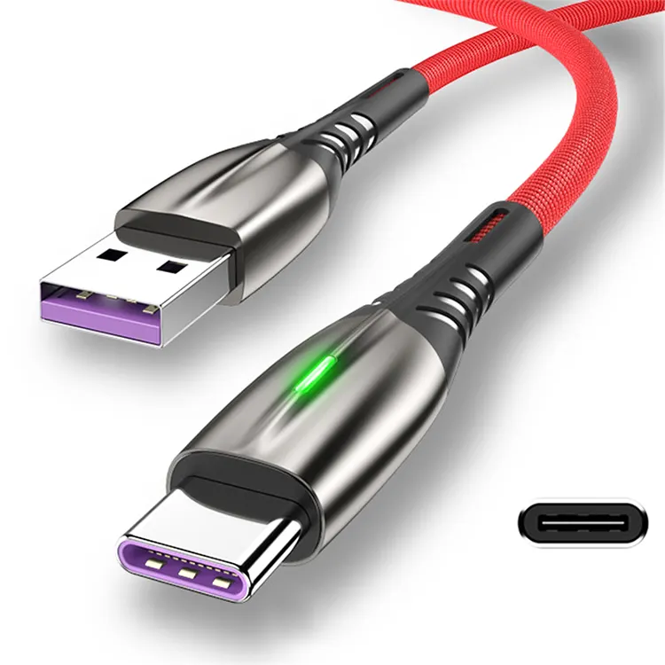 3A hızlı şarj olan USB kablosu naylon örgülü kordon PD veri hattı şarj veri kablosu USB uzatma kablosu