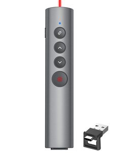 Clicker e puntatore laser rosso presentazioni remote ricaricabili per iOS Mac macbook Windows PC computer portatile Keynote diapositive - Product Image 1