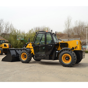Dört tekerlekli direksiyon Epa dizel motor teleskopik işleyici 3Ton 4 Ton Telehandler teleskopik yükleyici 4Wd ön yükleyici - Product Image 4