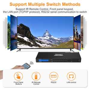 TESmart OEM ODM <strong>HDMI</strong> <strong>Switcher</strong> <strong>Matrix</strong> <strong>Input</strong> <strong>8</strong> <strong>Output</strong> <strong>8</strong> <strong>HDMI</strong> Matriz <strong>8</strong> L/R Port RS232 LAN Port EDID 4K60Hz <strong>HDMI</strong> <strong>Matrix</strong> 8x8 - Product Image 2