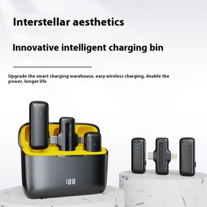 J13 Pro One-to-Two Không Dây Lavalier <span class=keywords><strong>Microphone</strong></span> Loại C Tiếng Ồn Hủy Bỏ Hiển Thị Kỹ Thuật Số Sạc Trường Hợp Cho <span class=keywords><strong>Studio</strong></span> Live Streaming - Product Image 2