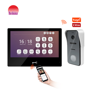 2 cables Bideo Android Multi Storey Office Apartment Audio Building Video Door Phone Intercom System - Product Image 1