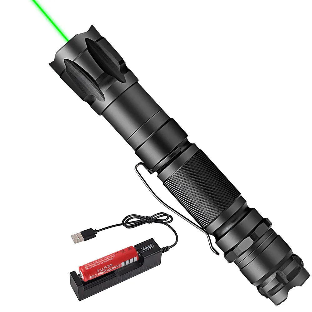 High Power Laser Pointer Green Red Purple Laser Light Long Range USB Rechargeable High Power Laser Pointer